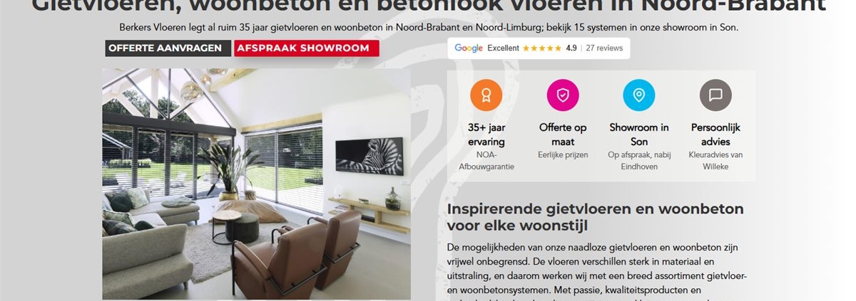 Homepage van Berkers Vloeren (berkersvloeren.nl)