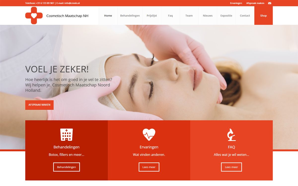 portfolio-cmnh-nl Homepage Cosmetisch Maatschap Noord-Holland