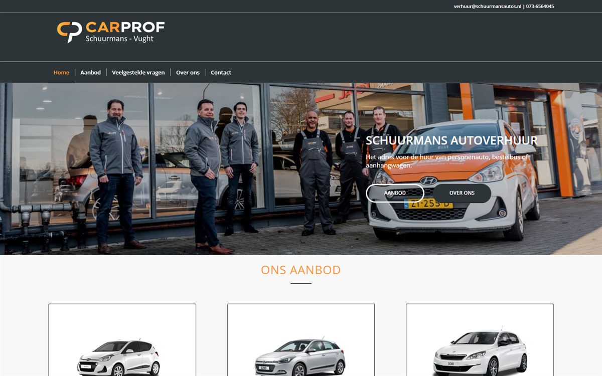 Homepage Schuurmans Autoverhuur