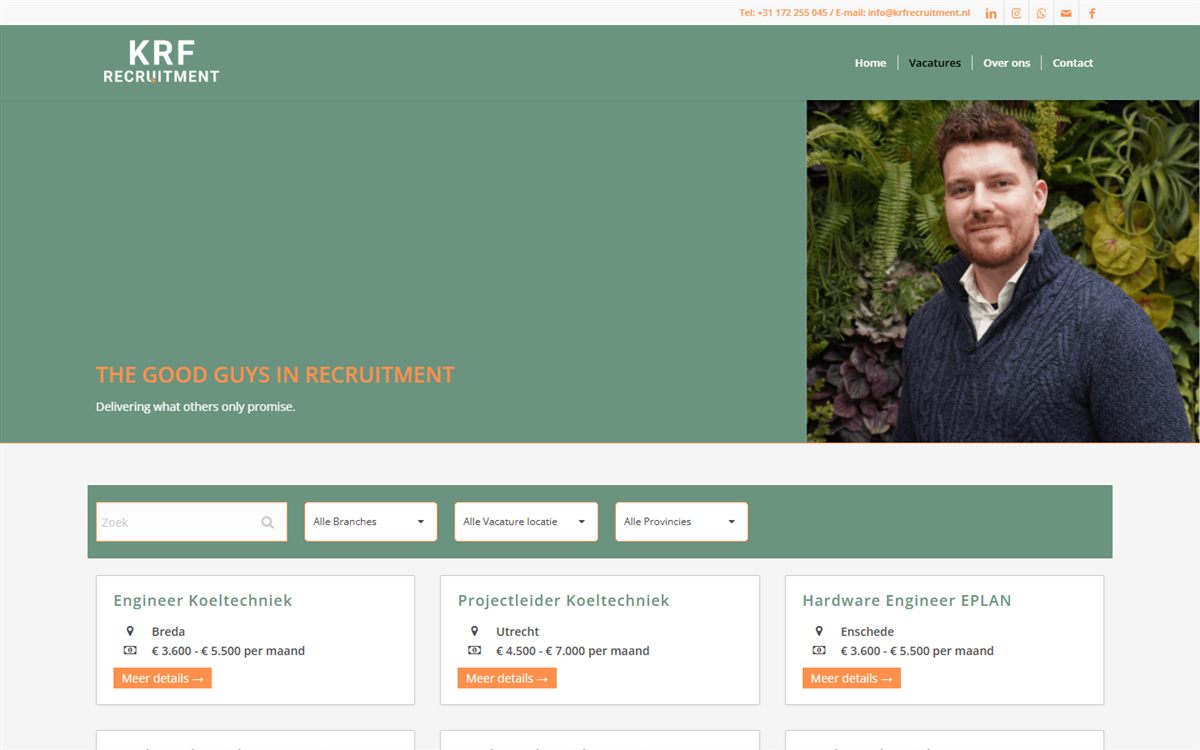 product-krfrecruitment-nl-vacatures Vacaturepagina van KRF Recruitment met de Recruitnow koppeling